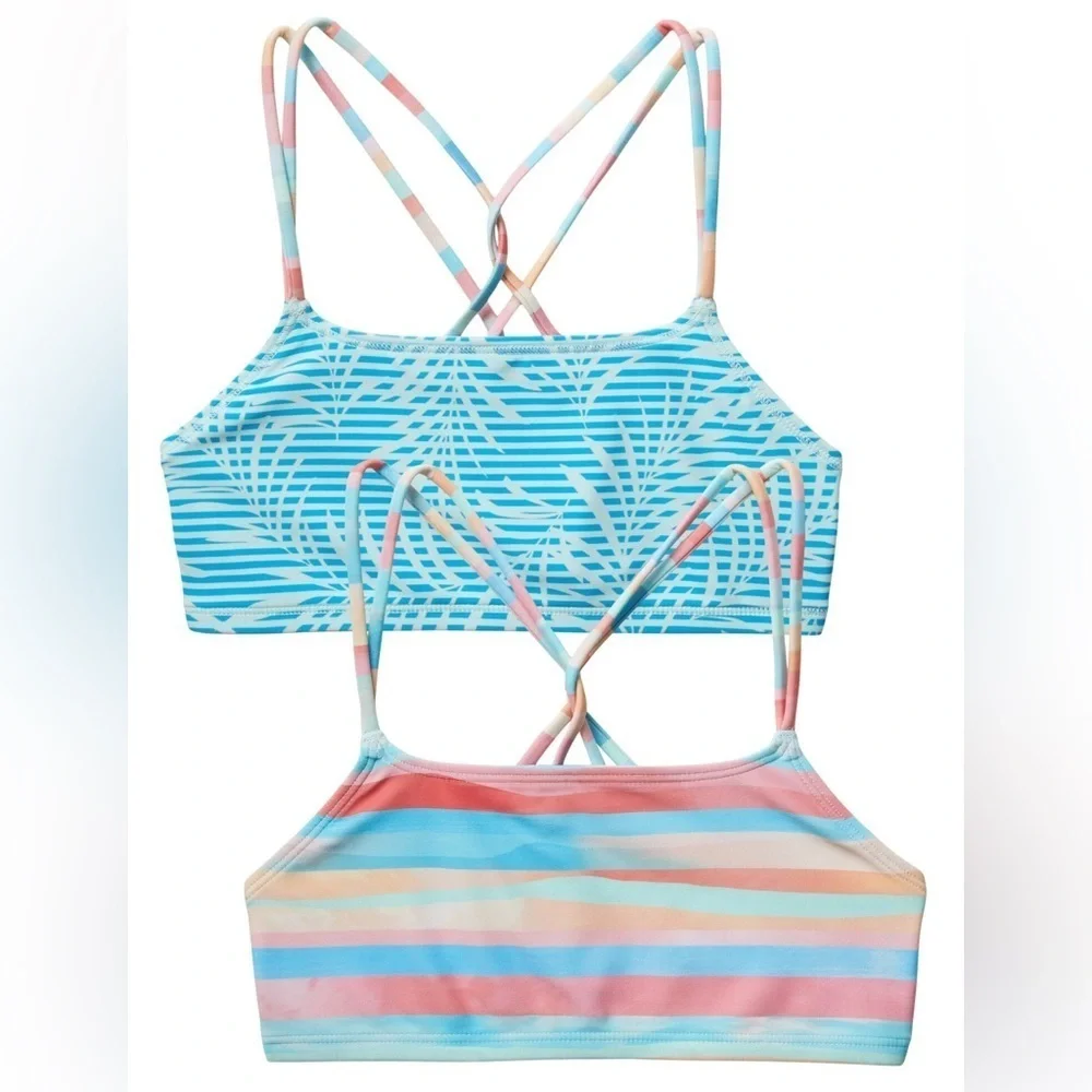 Athleta Girl Reversible Sunset Oasis Bikini and Top Size XL /14